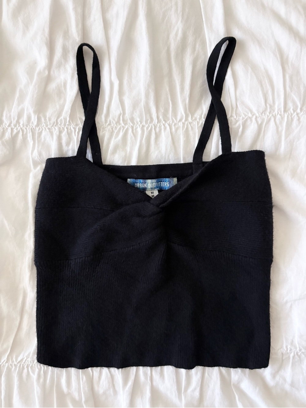 Urban Outfitters Black Twist-Front Knit Camisole